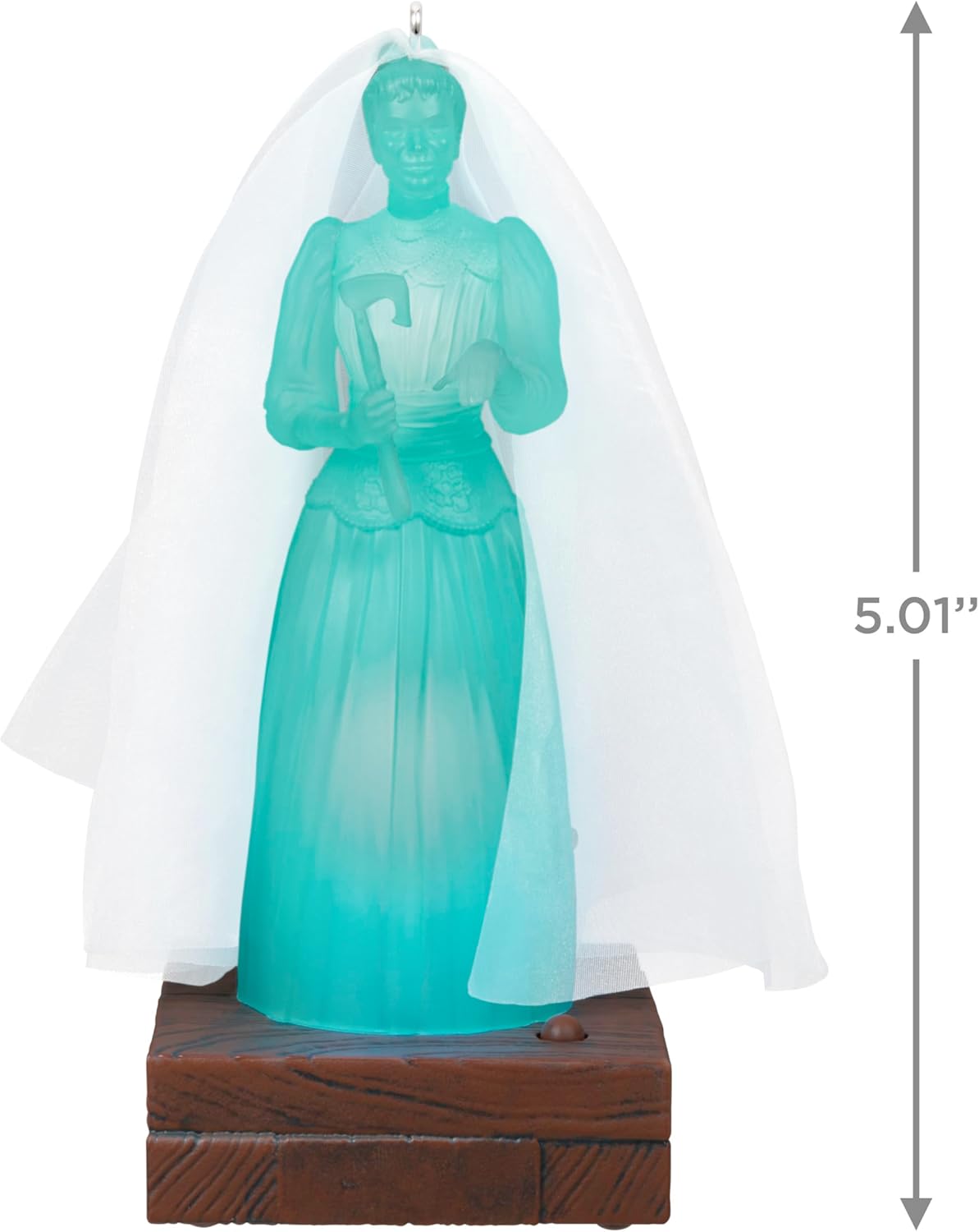 Hallmark Keepsake Adorno de Navidad, colección The Haunted Mansion de Disney, Constance Hatchaway con luz y sonido, regalos para fanáticos de Disney