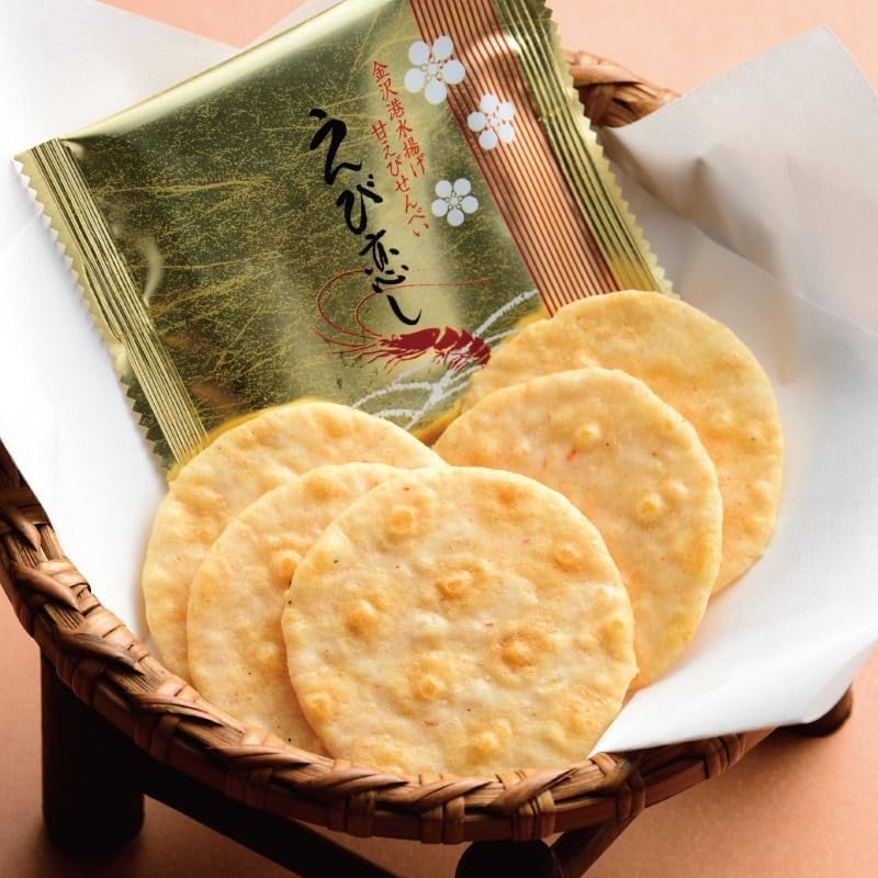 Toyama Souvenir Food Comparison Set: Shiroe Bikiyuki (2 sheets x 11 bags), Shrimp (18 sheets), Hotaruhikari (15 pieces) [3 types (1 bag each)]