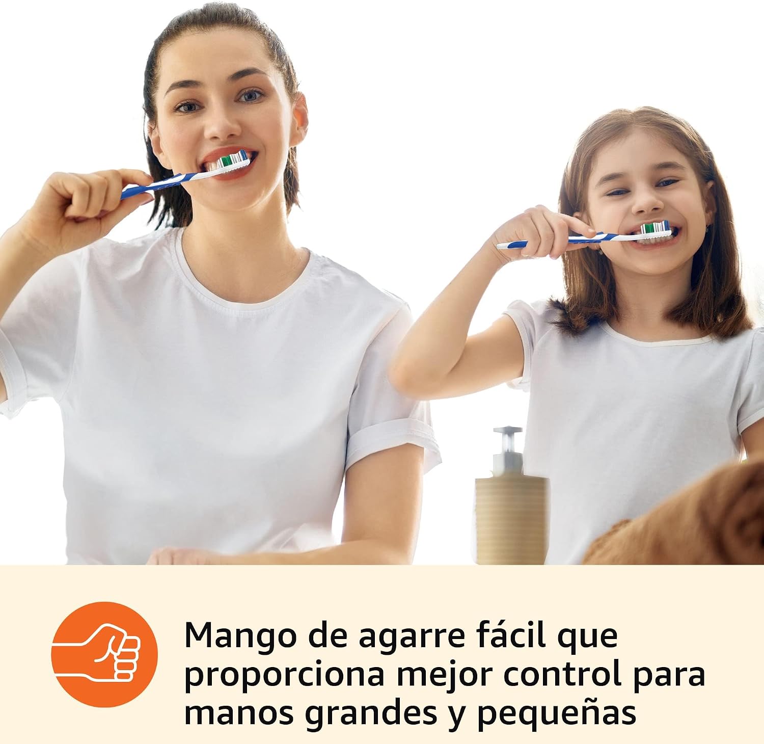 Basics Cepillos de dientes Clean Plus, suaves, completos, 10 unidades, 1 paquete (anteriormente Solimo)