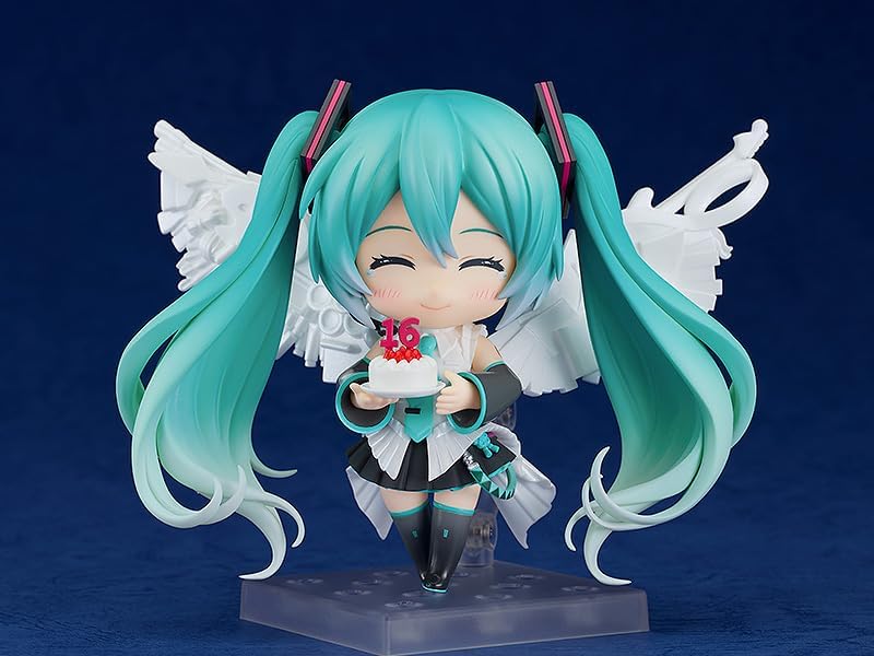 Good Smile Company Character Vocal Series 01, Hatsune Miku, Nendoroid, Hatsune Miku, Happy 16th Birthday Version, Plastic, Pre-painted Action Figure, Non-scale, Exclusive Base Included, Total Height