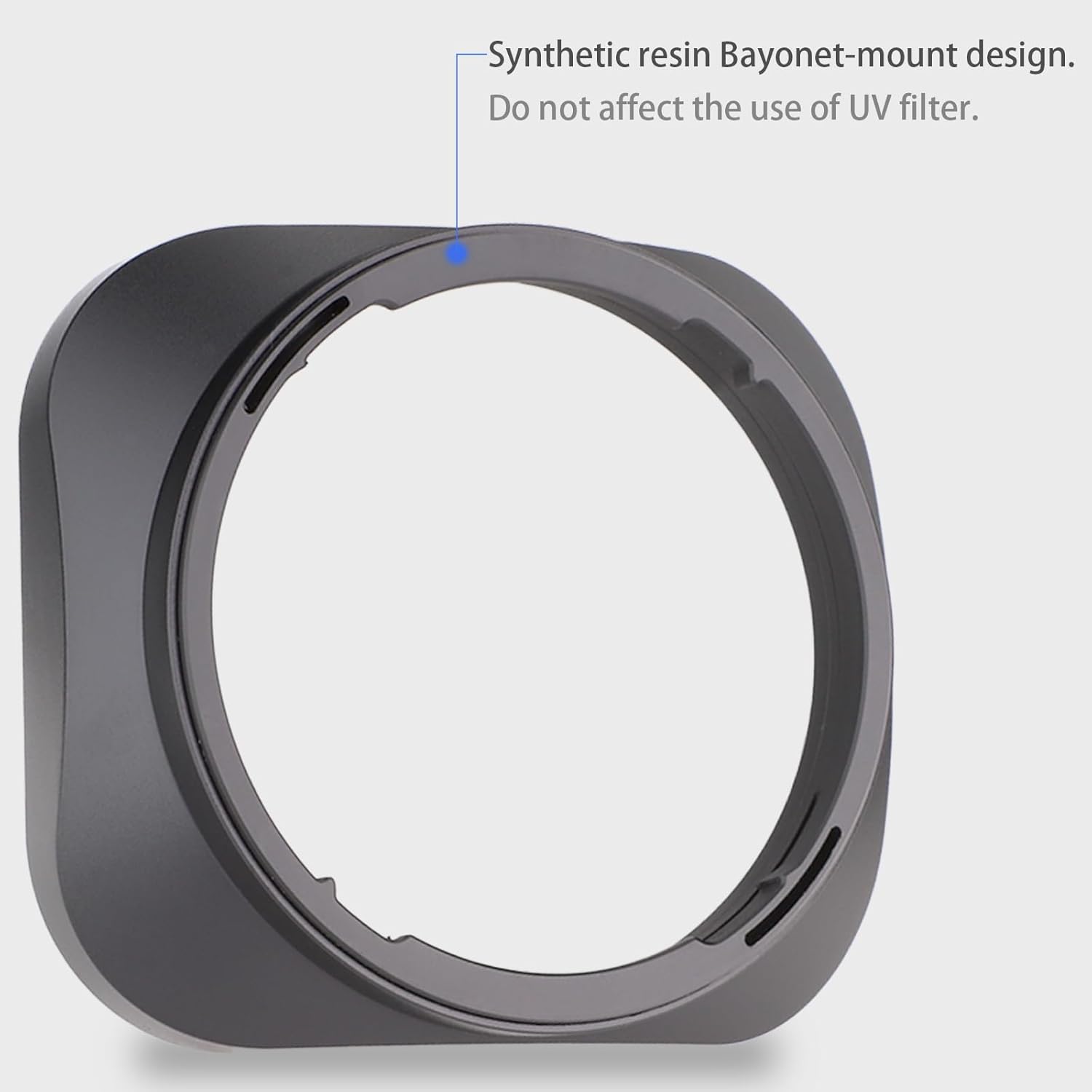 Haoge Bayonet Square Metal Lens Hood for Sigma 30mm F1.4 DC DN Lens LH-SM30