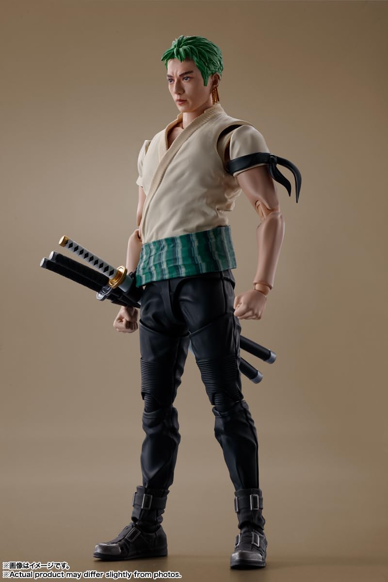 S.H. Figuarts Roronoa Zoro (A Netflix Series: One Piece), Approx. 5.7 inches (145 mm), PVC & ABS, Pre-painted Action Figure