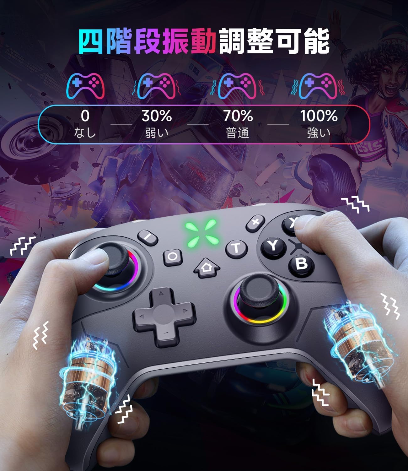 Switch Controller, TURBO Continuous Fire Function, Zero Delay, Wireless, Bluetooth Connection, 1000 mAh, Large Capacity, 20 Hours of Continuous Use, Macro Function, Back Button, Switch, Controller, 6