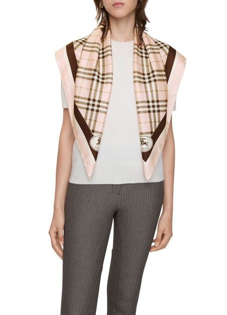 BURBERRY Knight pattern silk scarf - Image 5