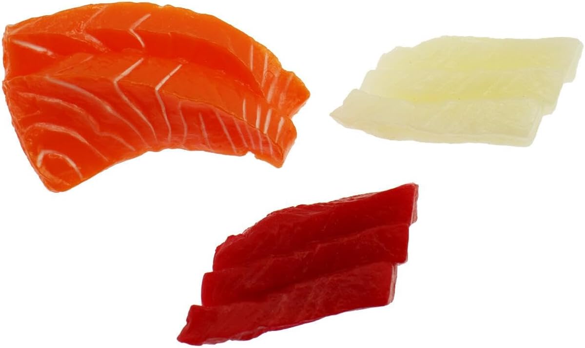 speed mao Realistic Sashimi Fillet, Food Sample Food Model, Set of 3 Types