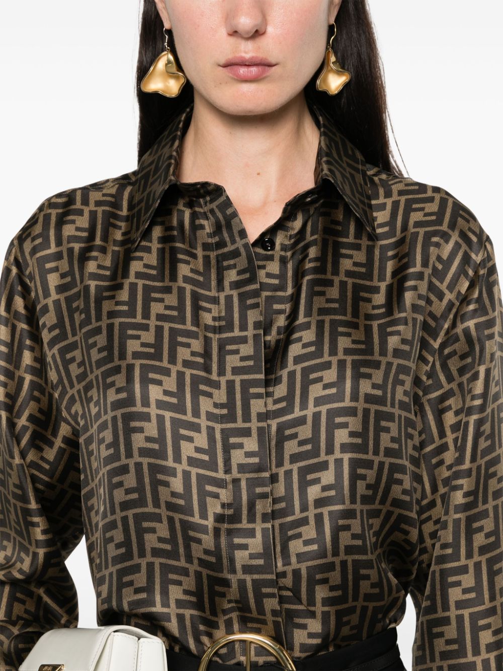 Fendi フェンディFFシルクシャツ - Image 5