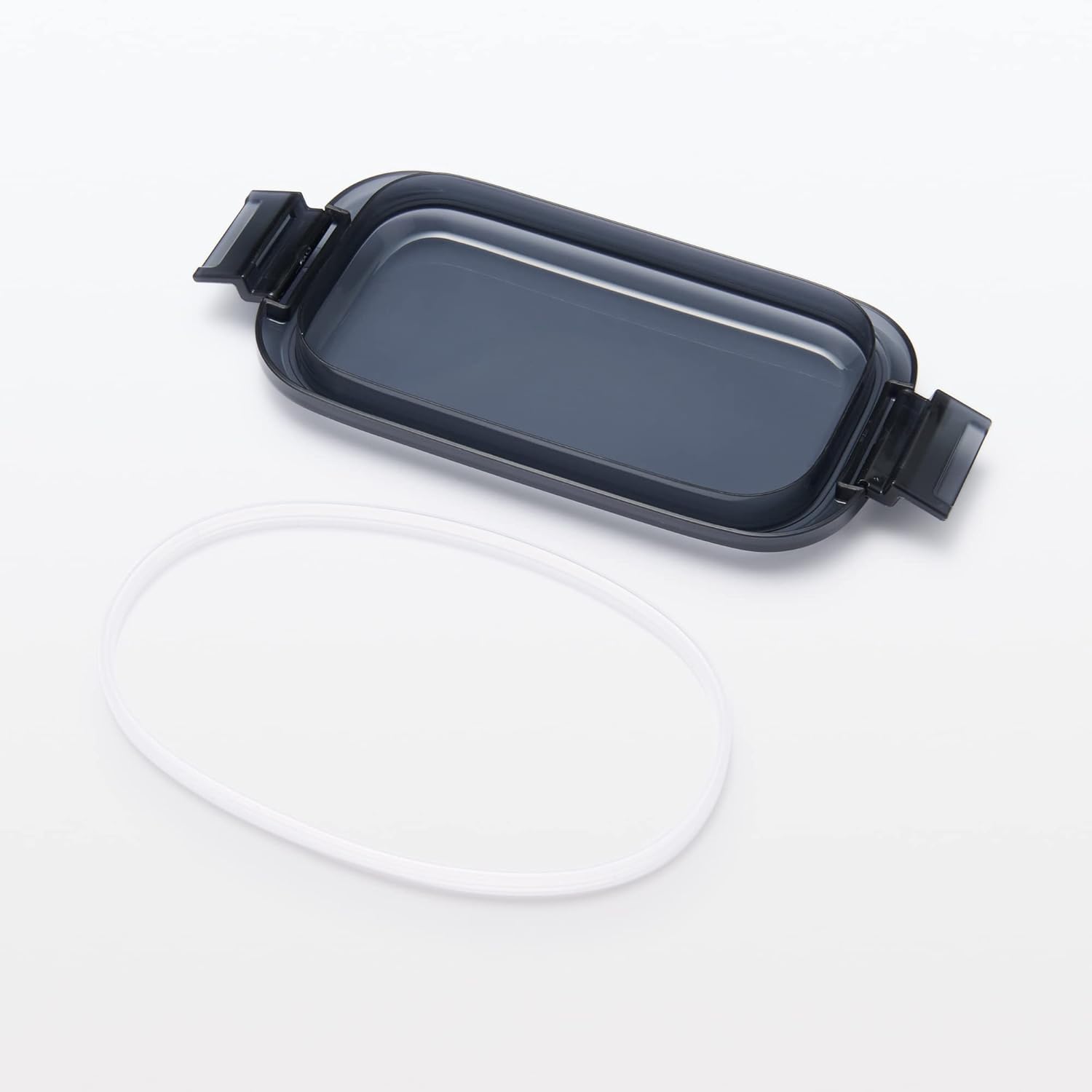 Mu-in Ryohin Easy-to-Wash Bento Box, Black, 500mL, 82994292