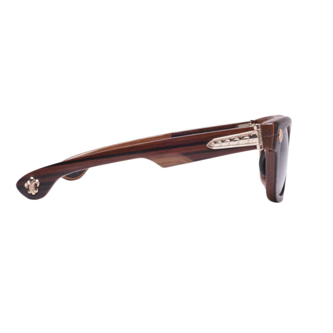 CHROME HEARTS 'EBONY' 18K GOLD LILITH SUNGLASSES