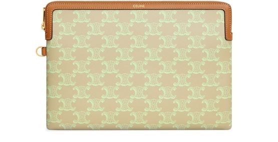 CELINE Small pouch with strap cuir Triomphe in toile Triomphe et veau - Image 5