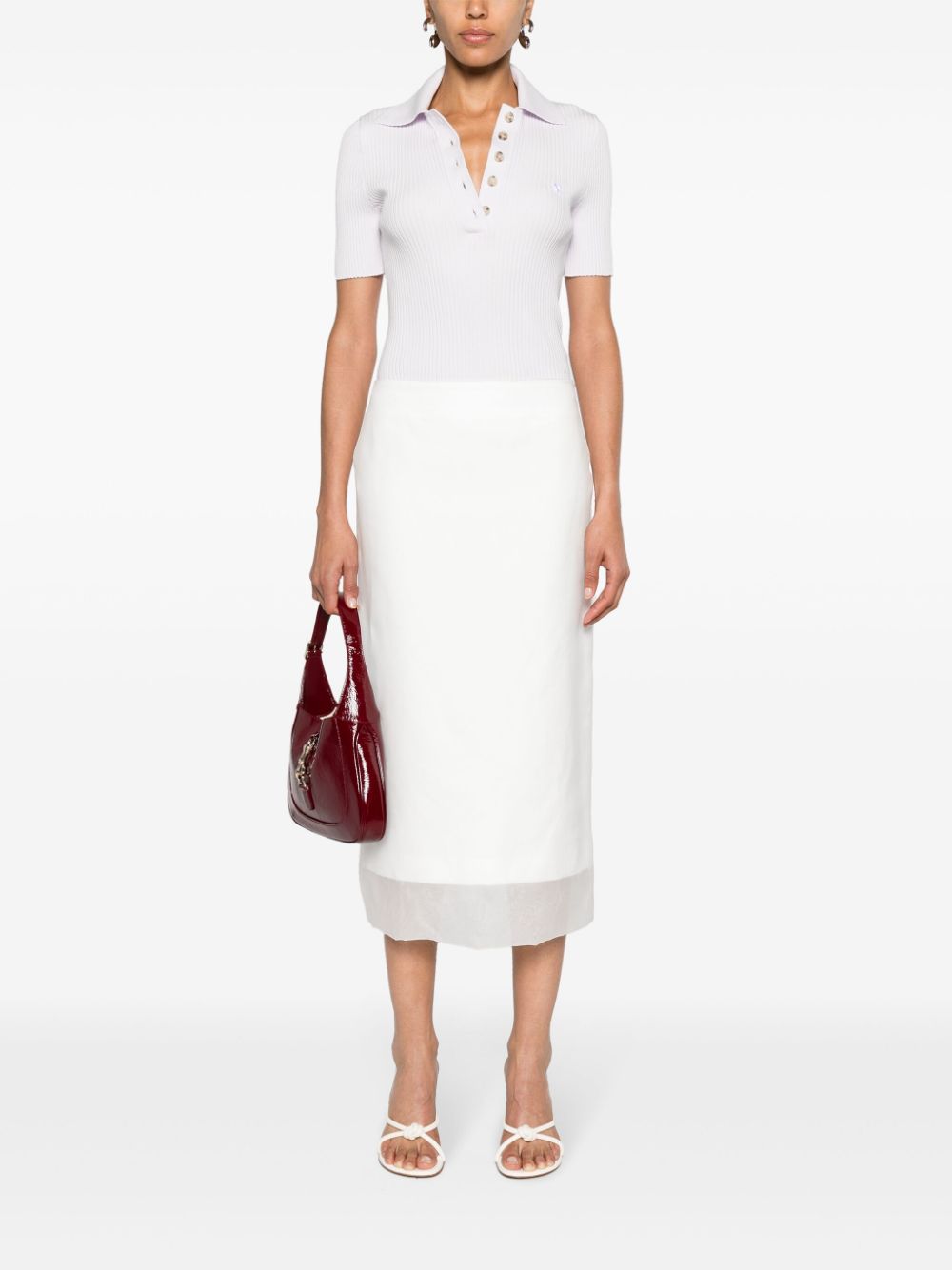 Sportmax SportMaxファッションシルクミディスカート - Image 5