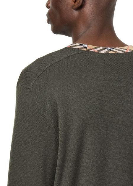 BURBERRY Check round-neck sweater - Image 5
