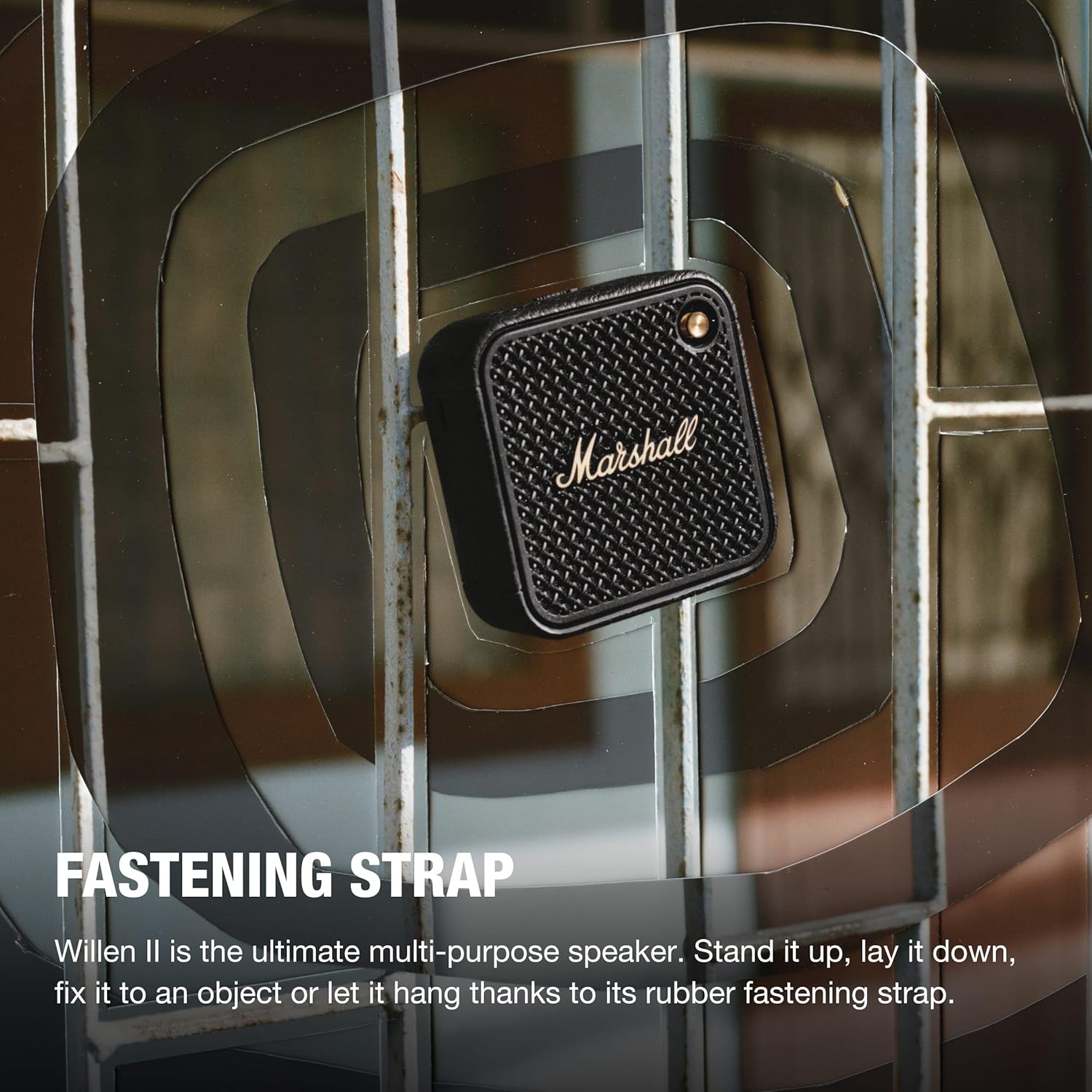 Marshall Wireless Portable Waterproof Speaker Willen II Black & Brass Continuous Playback 17 Hours/IP67 Waterproof/Ultra Compact/Fast Charging [Domestic Genuine Product]