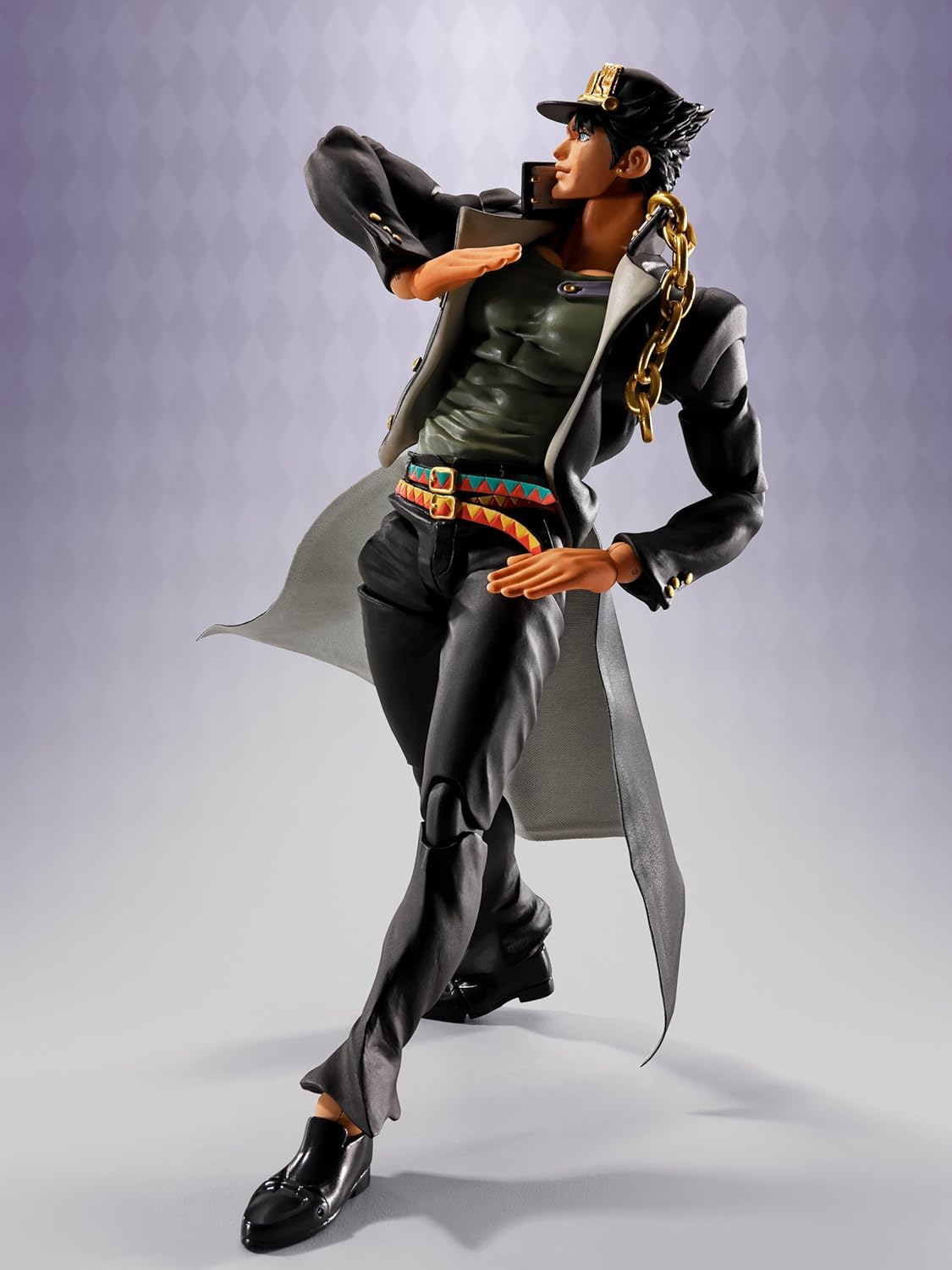 Tamashi Nations S.H. Figuarts Jojo's Bizarre Adventure Stardust Crusaders Jotaro Kujo, Approx. 6.7 inches (170 mm), PVC, ABS, Fabric, Metal, Pre-Painted Action Figure