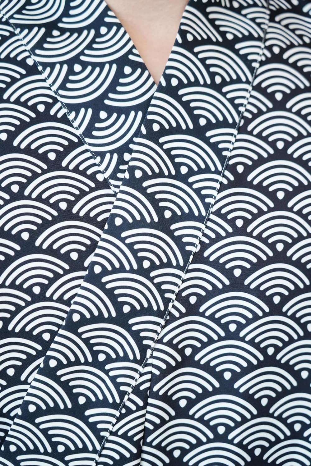 Clear Stone Cosplay, Halloween, Men's Kimono Set, Blue Sea Wave, Navy