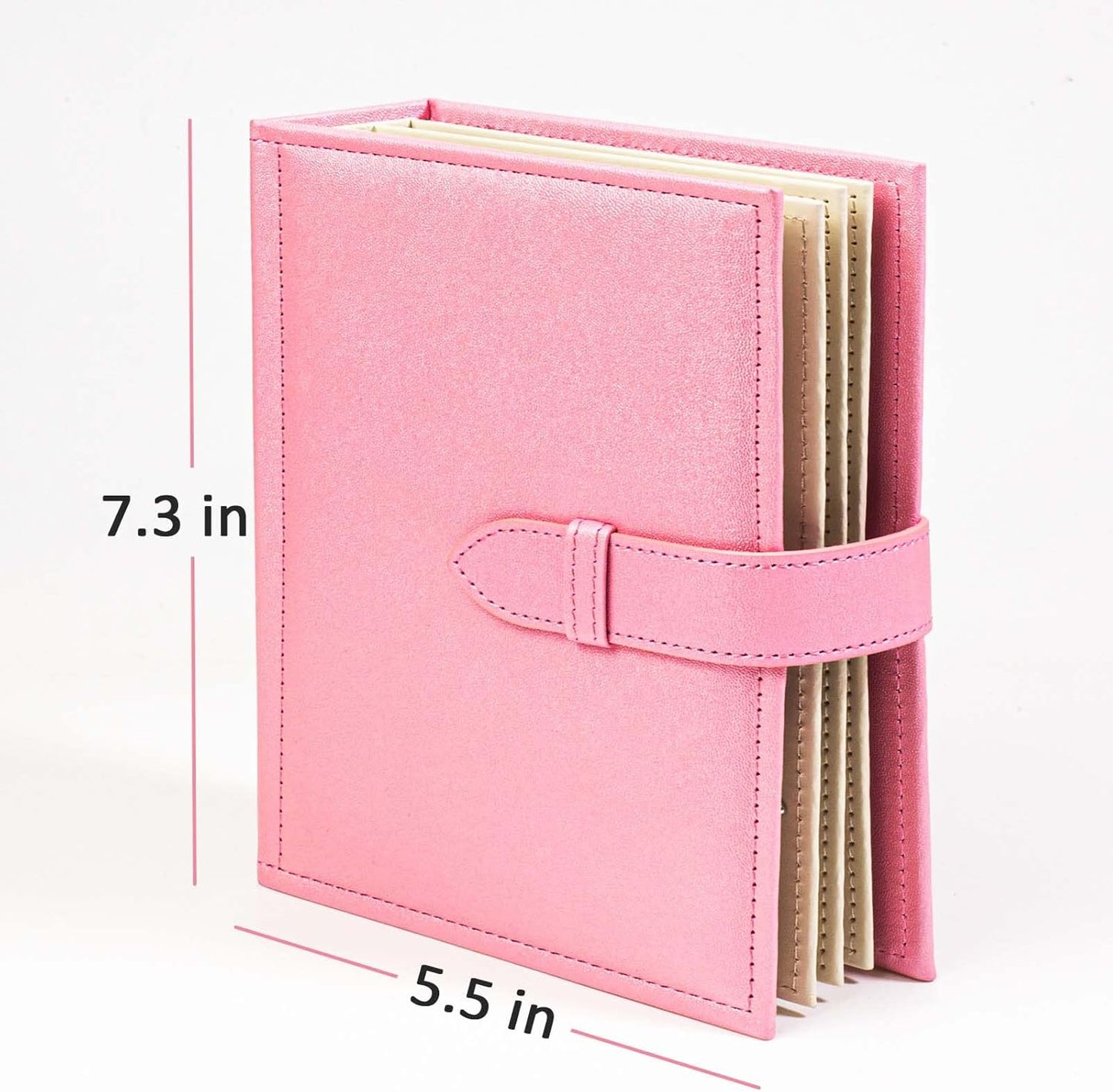 Libro de exhibición de pines esmaltado, libro de intercambio de pines portátil, para mostrar e intercambiar tu colección, capacidad de 42 pines, soporte de alfiler de cuero, se adapta a la parte trasera de pasador de goma, rosa