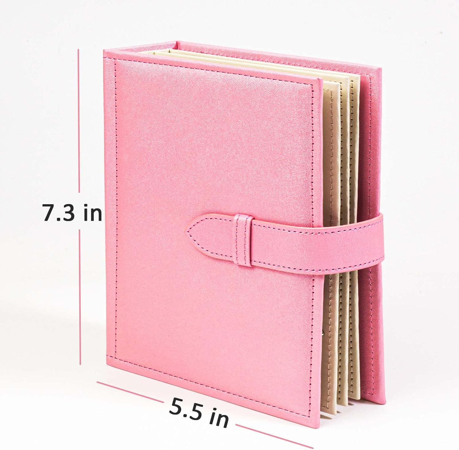 Libro de exhibición de pines esmaltado, libro de intercambio de pines portátil, para mostrar e intercambiar tu colección, capacidad de 42 pines, soporte de alfiler de cuero, se adapta a la parte trasera de pasador de goma, rosa