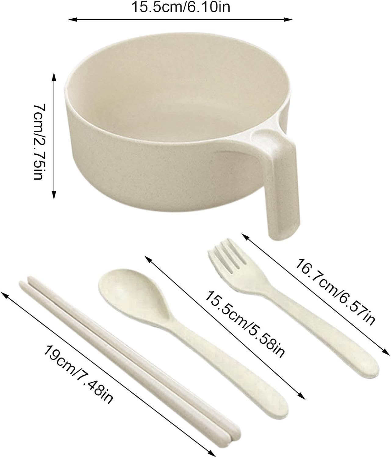 Ramen Cooker Bowl Set, Instant Ramen Bowl Set - Ramen Bowl Set Noodle Instant Cooker Bowl Set, Ramen Noodle Microwave Bowl Set with Chopsticks Spoon for Ramen, Pho, Udon, Soba, Noodles