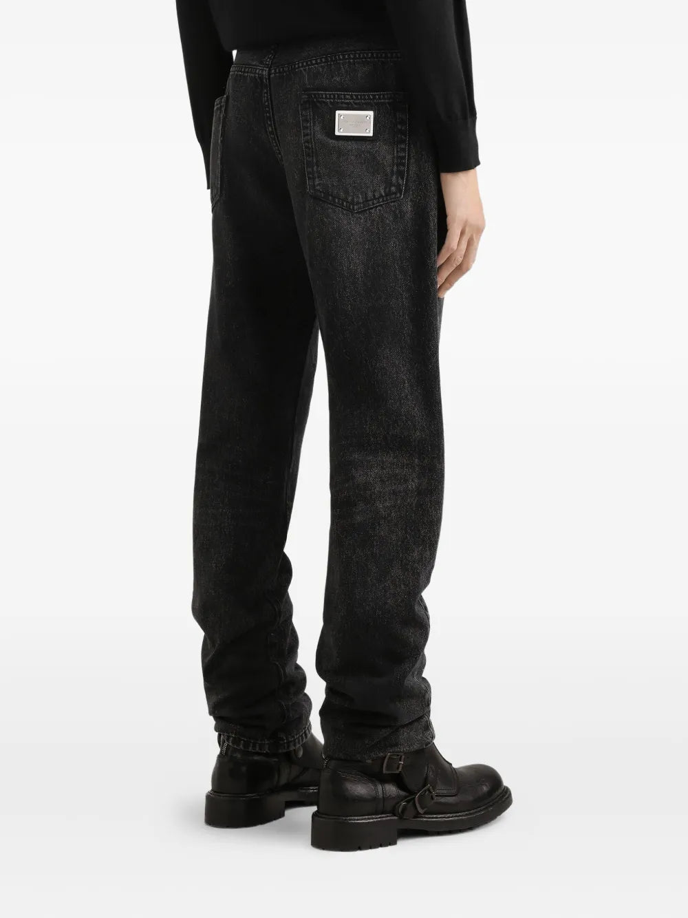 Dolce ロゴアップリケ付きのドルチェ＆ガッバーナコットンジーンズ - Image 5