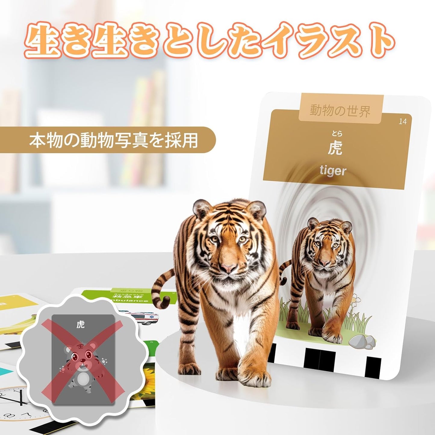 HOMESTEC Flash Card, Supports Japanese and English Languages, English Learning, Native Pronunciation, 432 Words, Real Photos, Educational Toy, Nursery Rhymes, Story, Alphabet, Educational Awareness