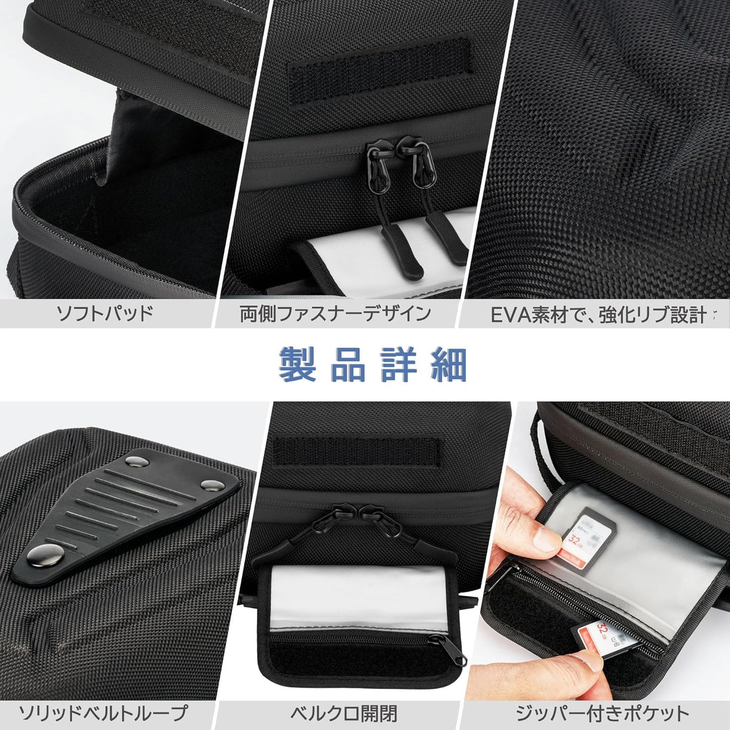 JJC Upgraded Camera Case Camera Bag for Canon EOS R100 R8 R50 R6 Mark II R7 R10 Sony a7C II a7C R a7RV a7 IV Fujifilm X-T5 X-T4 X-T3 X-T2 X100V X100F X100 Shockproof 3-way handbag with strap travel