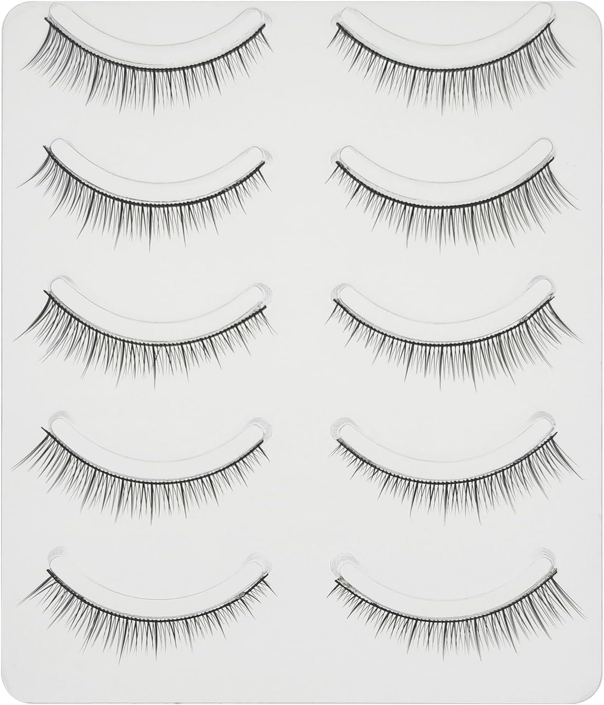 D-ONE Natural 5 Pairs False Eyelashes (A01, Natural Cute)