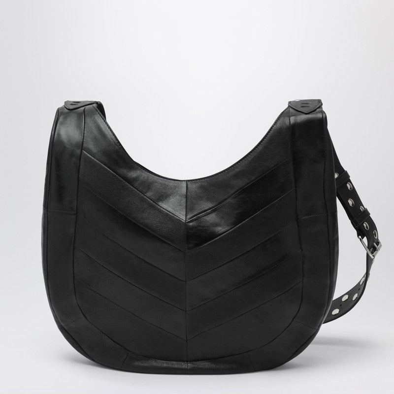 Valentino ヴァレンティノ ガラヴァーニ ブラック シェブロン パターン ナッパ スモール ホーボーホ バッグ - Image 5