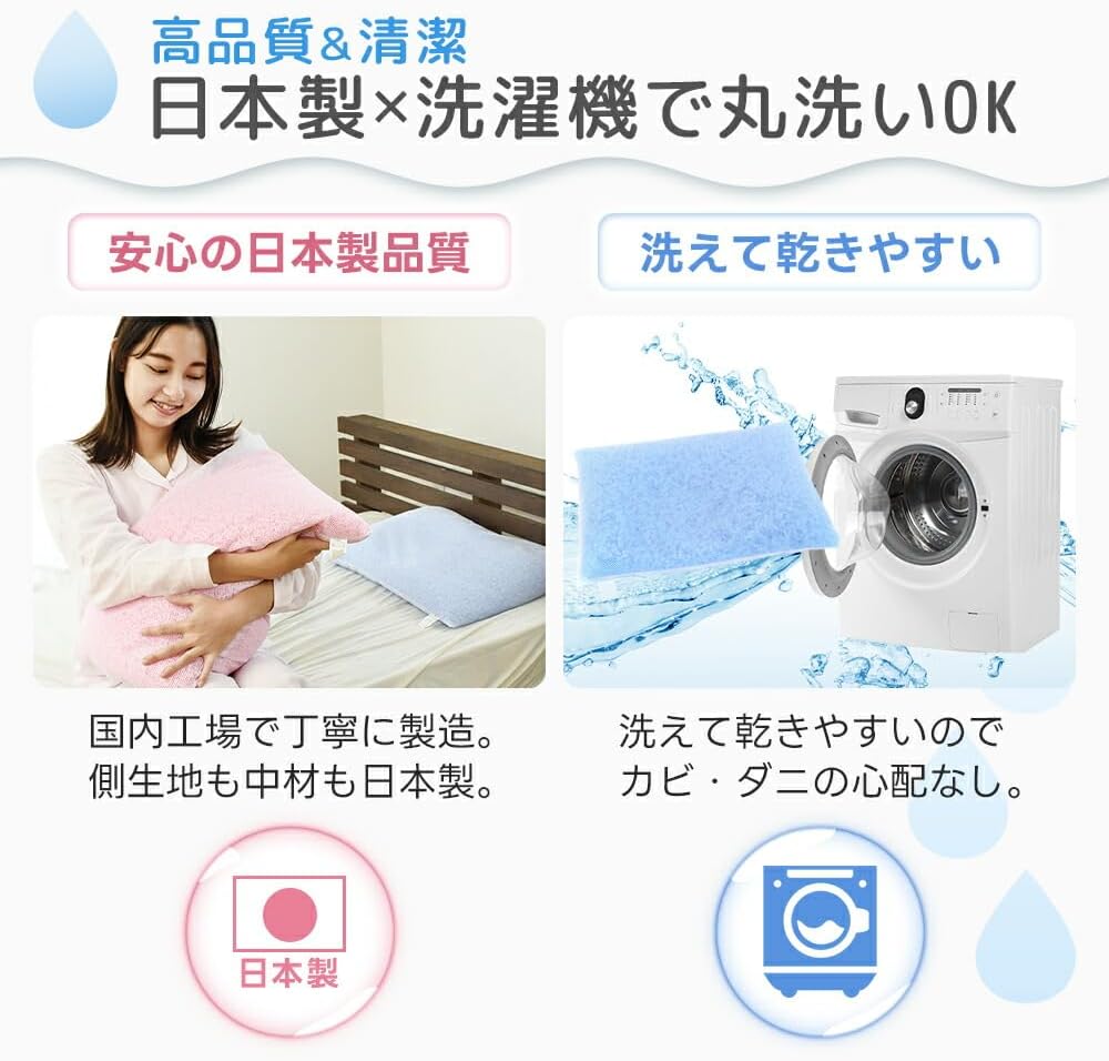 Pipe Pillow, Made in Japan (Beloved Over 11,0000 Pieces), Pipe Use, Washable, Pipe Pillow, 16.9 x 24.8 inches (43 x 63 cm), Blue, Standard Pipe, Plenty of Pipes, 4.4 lbs (2.0 kg), Prevents Damage,