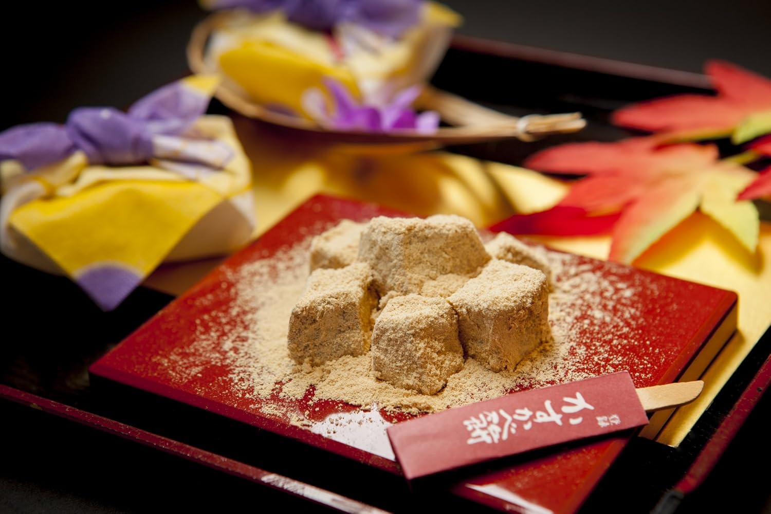 Gourmet Village Murayama Japanese Confectionery Set (Plum) - Domestic Red Beans, Baked Goods, Yōkan, Chestnut Manju with Leaf, Ginkgo Nut