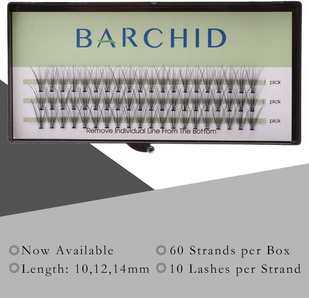 Eyelash Extension 0.04 inch (0.10 mm) Thick C Curl Flare for Self Use Material 10 Bundles 0.4 inch (10 mm) Matsuek