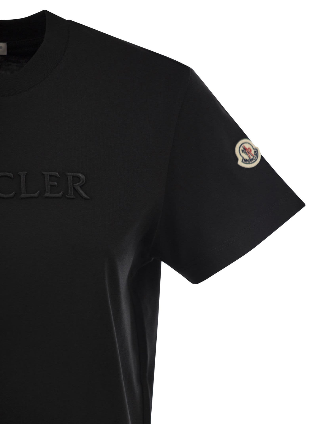 Moncler トーンにトーンに刺繍されたロゴのトーン付きモンクレールコットンTシャツ - Image 5