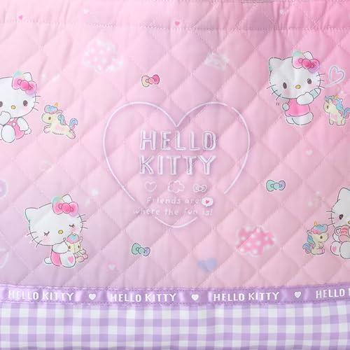 Sanrio Quilted Lesson Bag for Kids, Handbag, Okeko Bag with Loop, Name Space