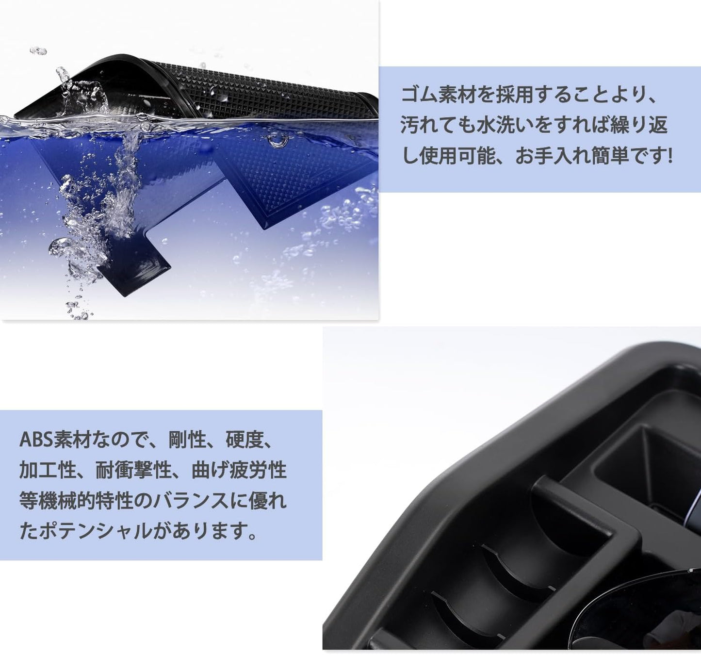 SUNVIC Honda N-VAN JJ1/JJ2 Series Dashboard Tray, Car Storage Box, Navisor, Mobile Holder, 3D Tray, Accessory Case, Specially Designed for Vehicles, Interior Parts, Anti-Slip, Rubber Mat Included,