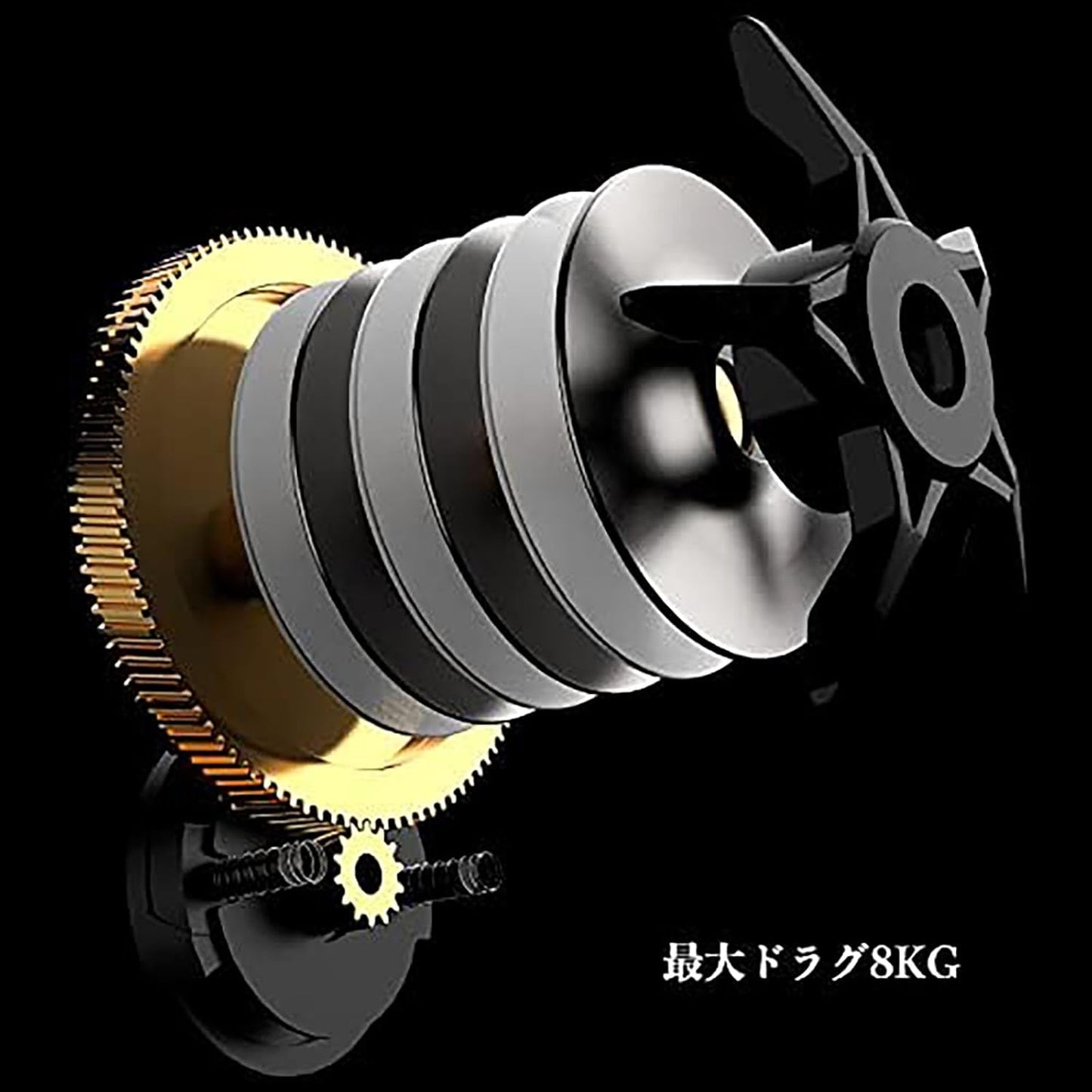 Ideal for Beginners, Bait Reel, Left Winding, Right Handle, Ultra Lightweight, Deep Groove Spool, Maximum Drag 17.7 lbs (8 kg), Gear Ratio 7.2:1, Aluminum Alloy Spool, For Sea, Streams, Fishing