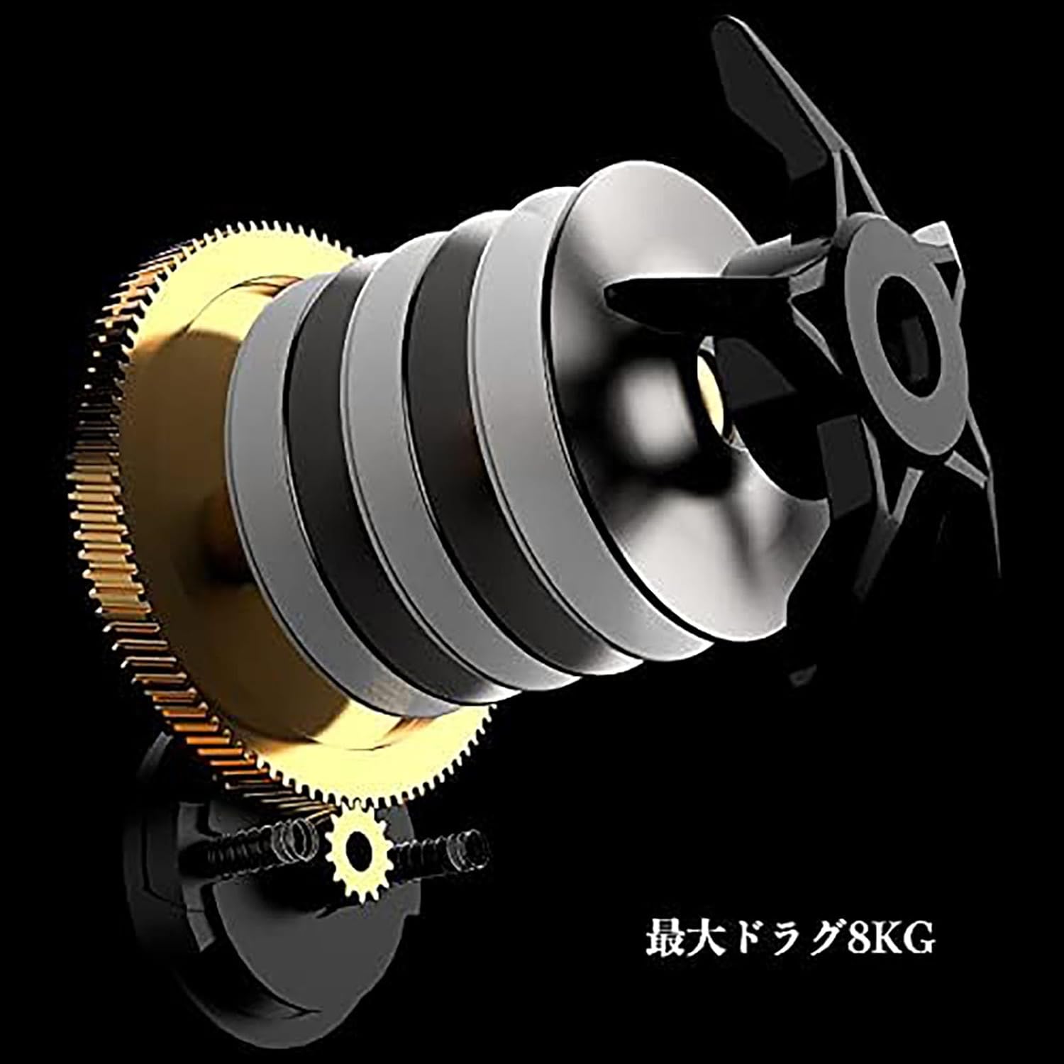 Ideal for Beginners, Bait Reel, Left Winding, Right Handle, Ultra Lightweight, Deep Groove Spool, Maximum Drag 17.7 lbs (8 kg), Gear Ratio 7.2:1, Aluminum Alloy Spool, For Sea, Streams, Fishing