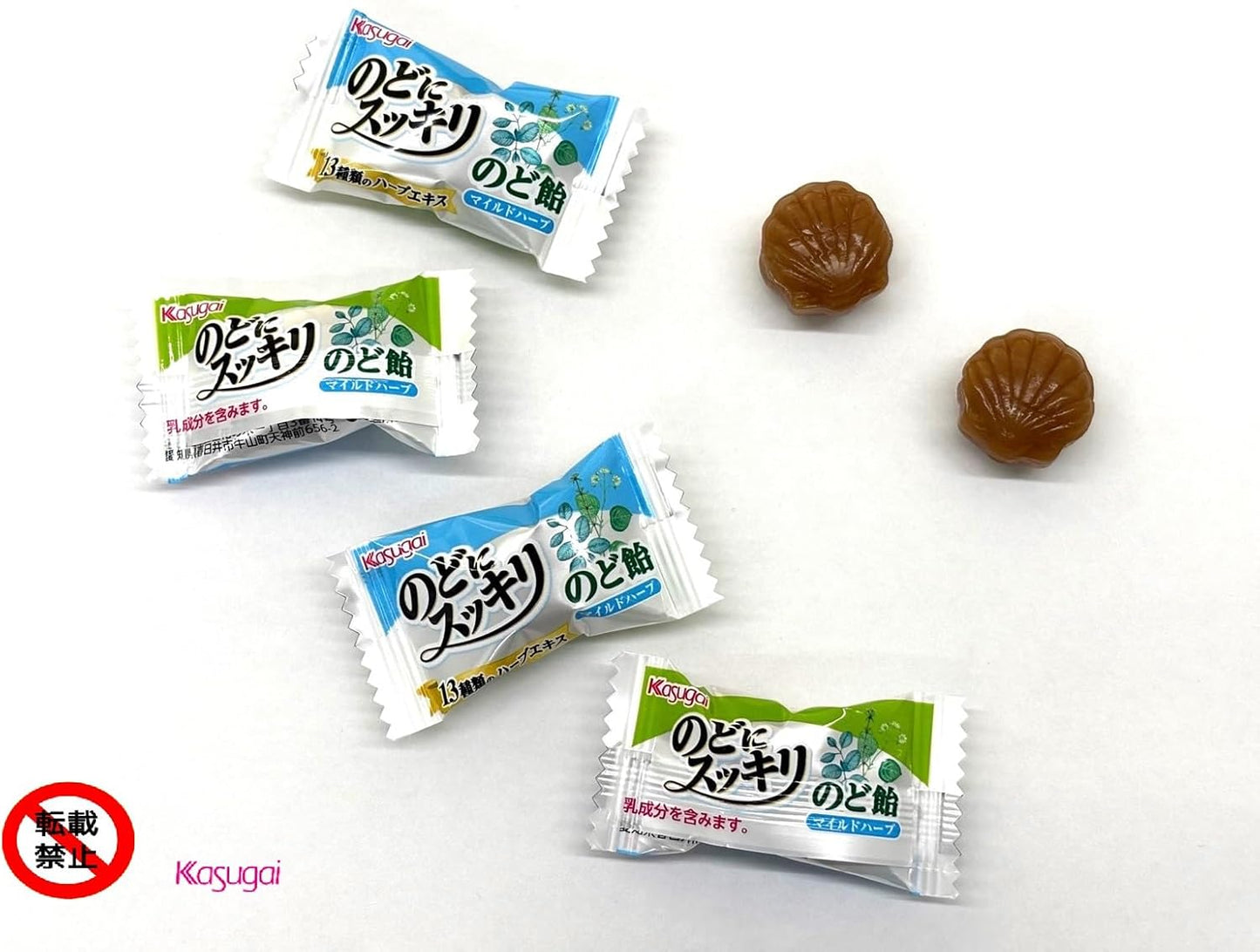 Kasugai Seika Nodoni Refreshing Mild Herbs, 4.3 oz (125 g)