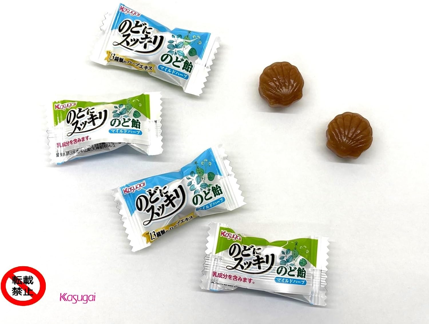 Kasugai Seika Nodoni Refreshing Mild Herbs, 4.3 oz (125 g)