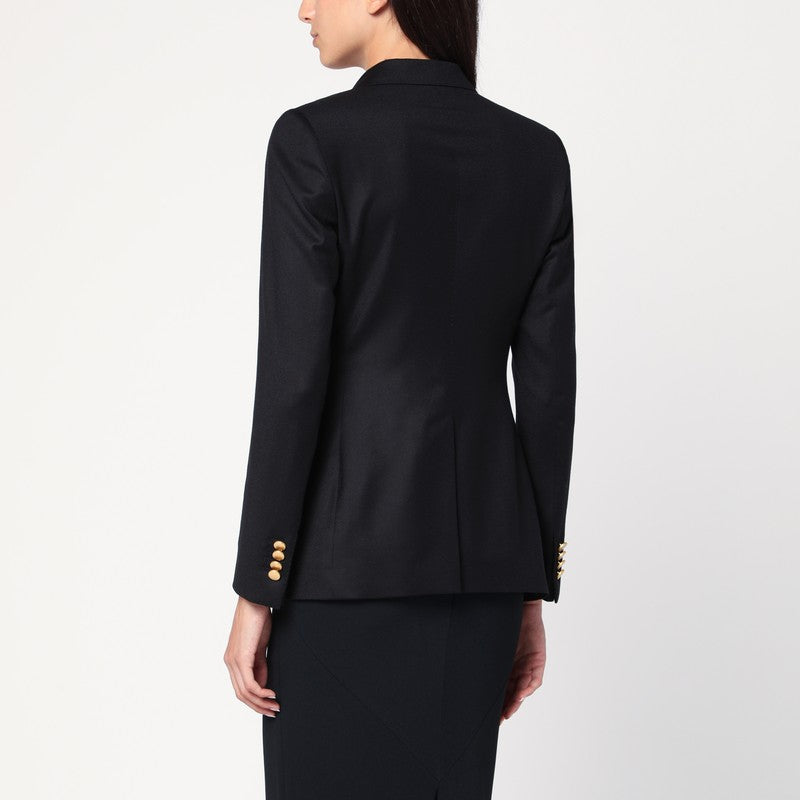 Tagliatore ウールとシルクのタグリアトアブラックダブル胸部ジャケット - Image 5