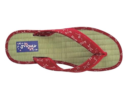 Daimyo Shokai Women's Thong Tatami Folding Sandals Japanese Pattern, Made in Japan