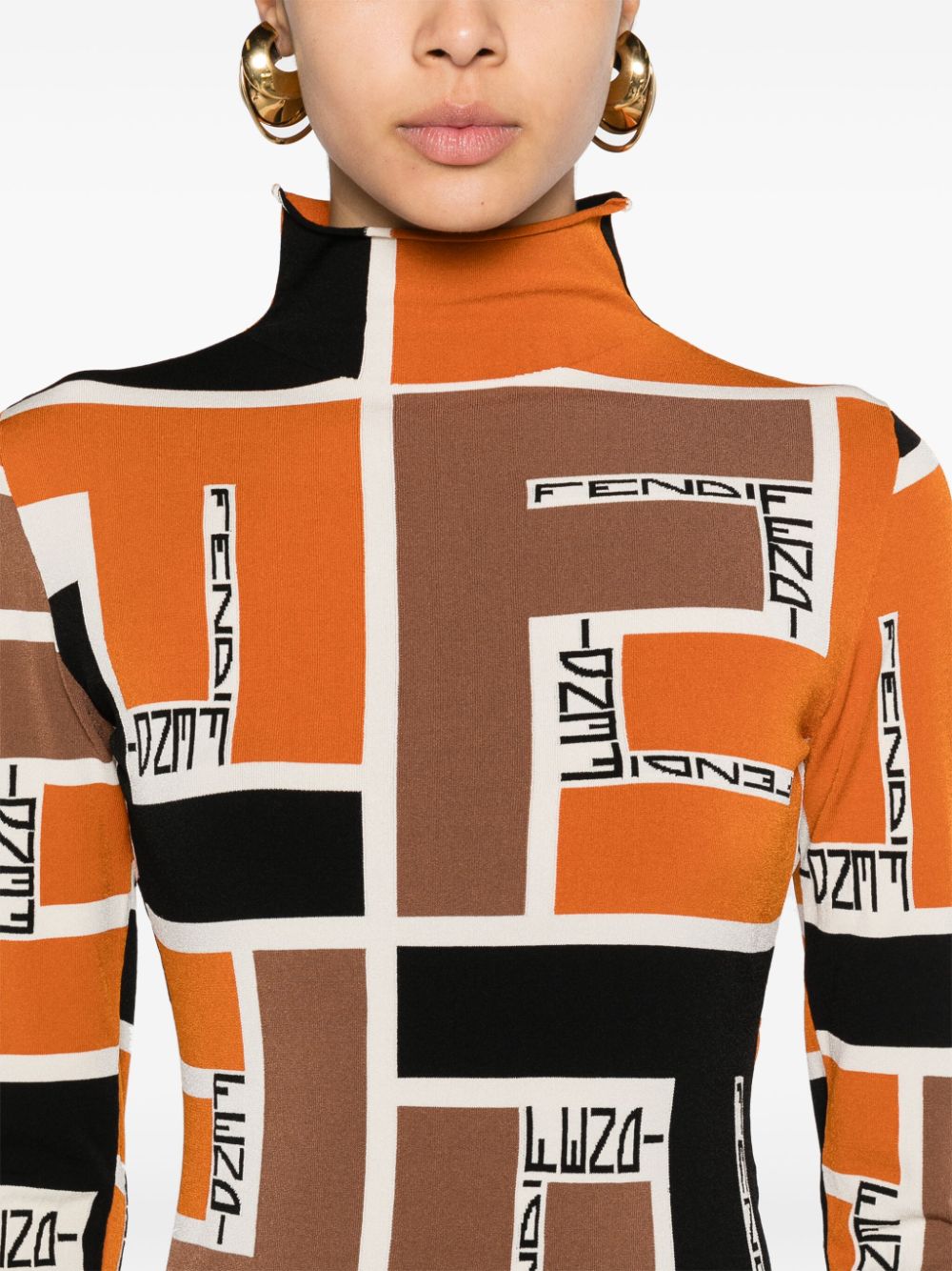 Fendi フェンディプリントハイネックトップ - Image 5