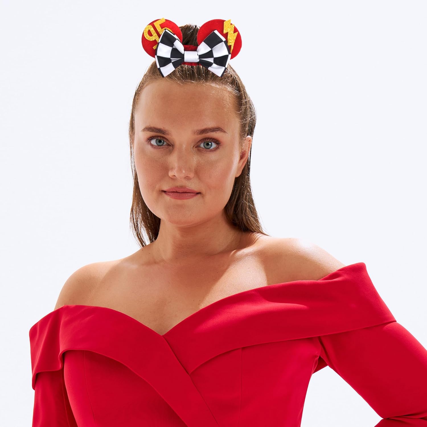 Coleteros de Cabello de Terciopelo con Lentejuelas Brillantes y Lazos de Orejas de Ratón - Paquete de 4 Accesorios Elásticos para el Cabello para Mujeres, Niñas, Niños, Cosplay, Vacaciones, Fotografía