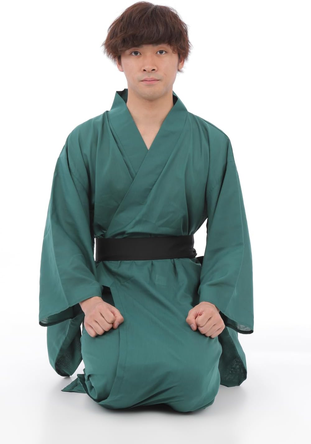 Magic Night Kimono Color Kimono, Green, 63.0 - 68.9 inches (160 - 175 cm), Cosplay, Costume, Theater, Period Drama, Party