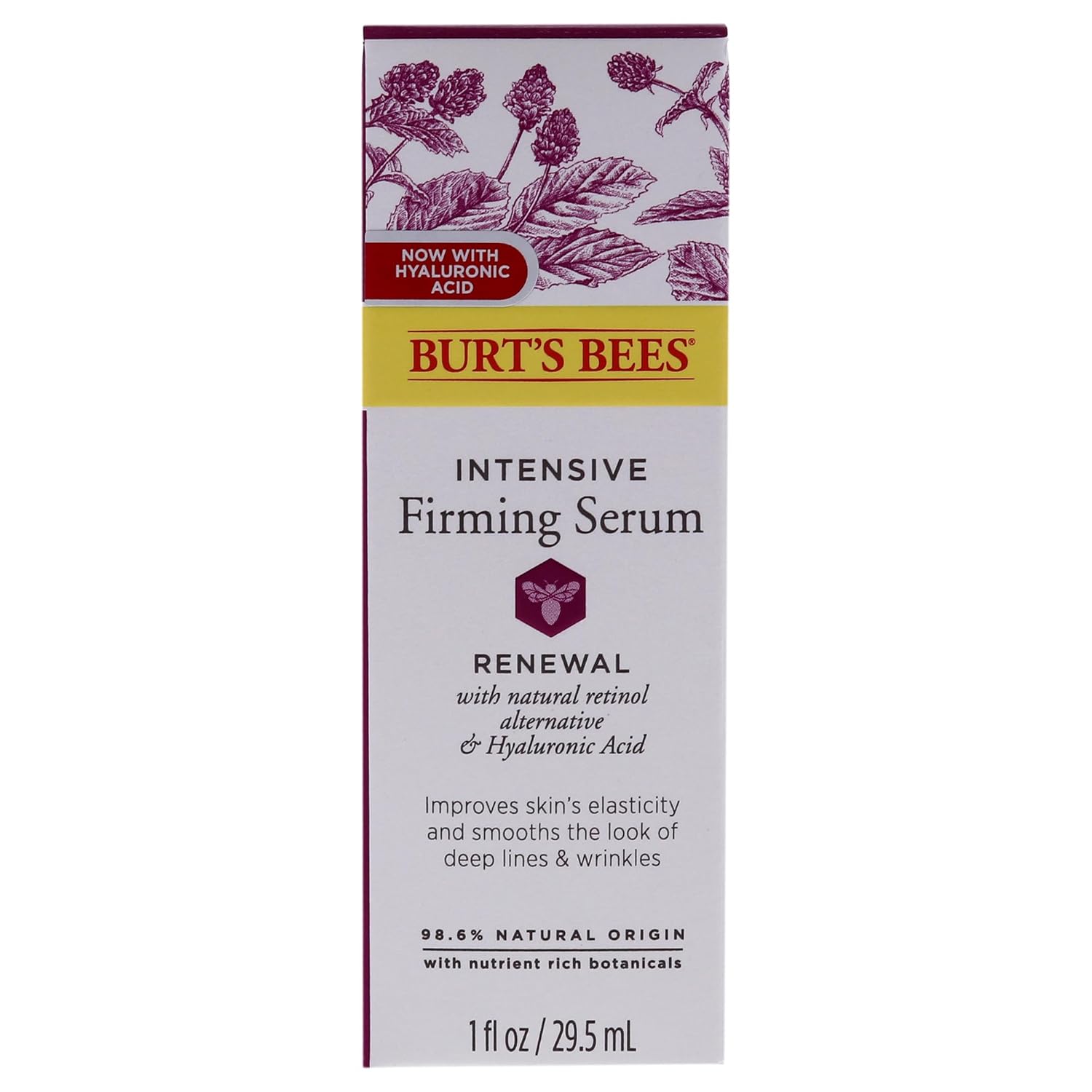 Burt's Bees - Suero reafirmante intensivo renovador con alternativa de retinol natural, Bakuchiol – 1 onza (el embalaje puede variar)