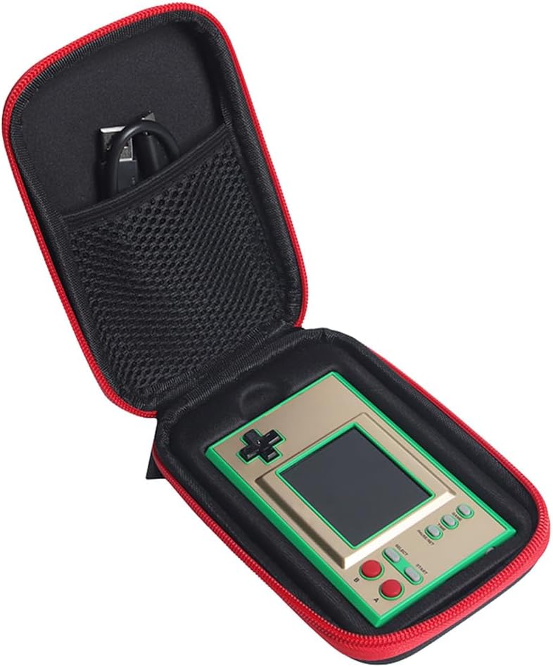 収納ポーチ forゲームやウオッチ収納バッグ for Game & Watch 収納ケース 硬質EVA防水保護キャリーケースゲーム機アクセサリー (レッド)