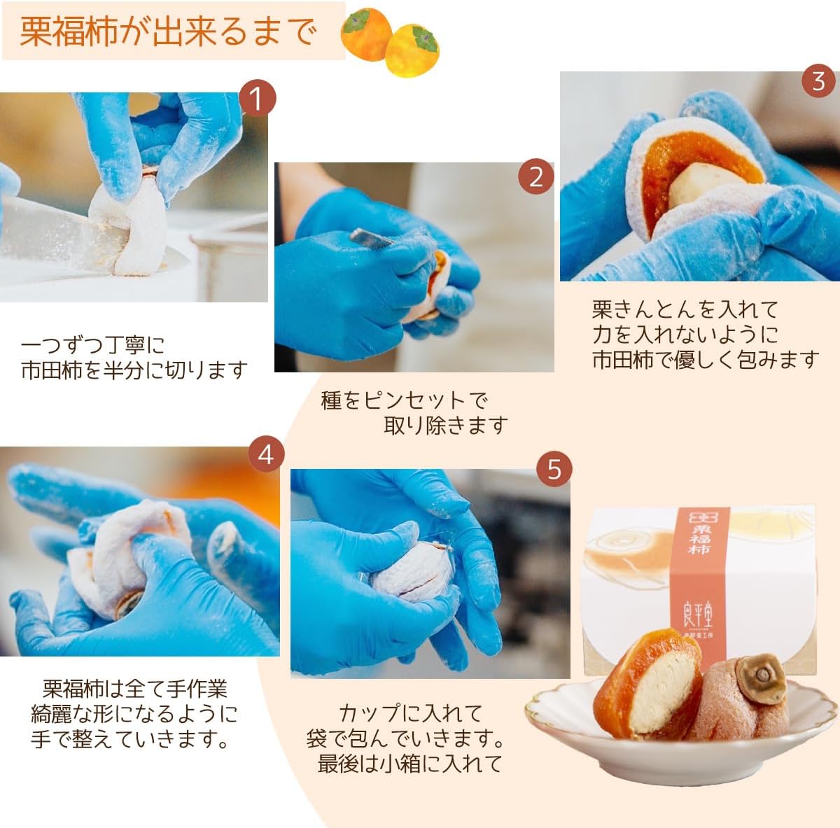 【Japan Gift Grand Prize Winner】 Year-end Gift New Year Gift Ryoheidou Kuri Kinton Kurifuku Persimmon Assortment (10 pieces) Dried Persimmon Kuri Kinton Ichida Persimmon Premium Japanese Confectionery