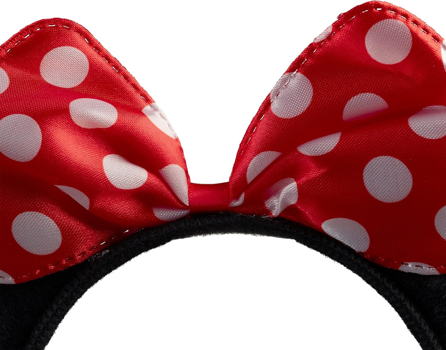 Relaxdays Minnie Mouse Ears Polka Dot Bow Headband Fancy Dress Carnival Accessory Black/Red