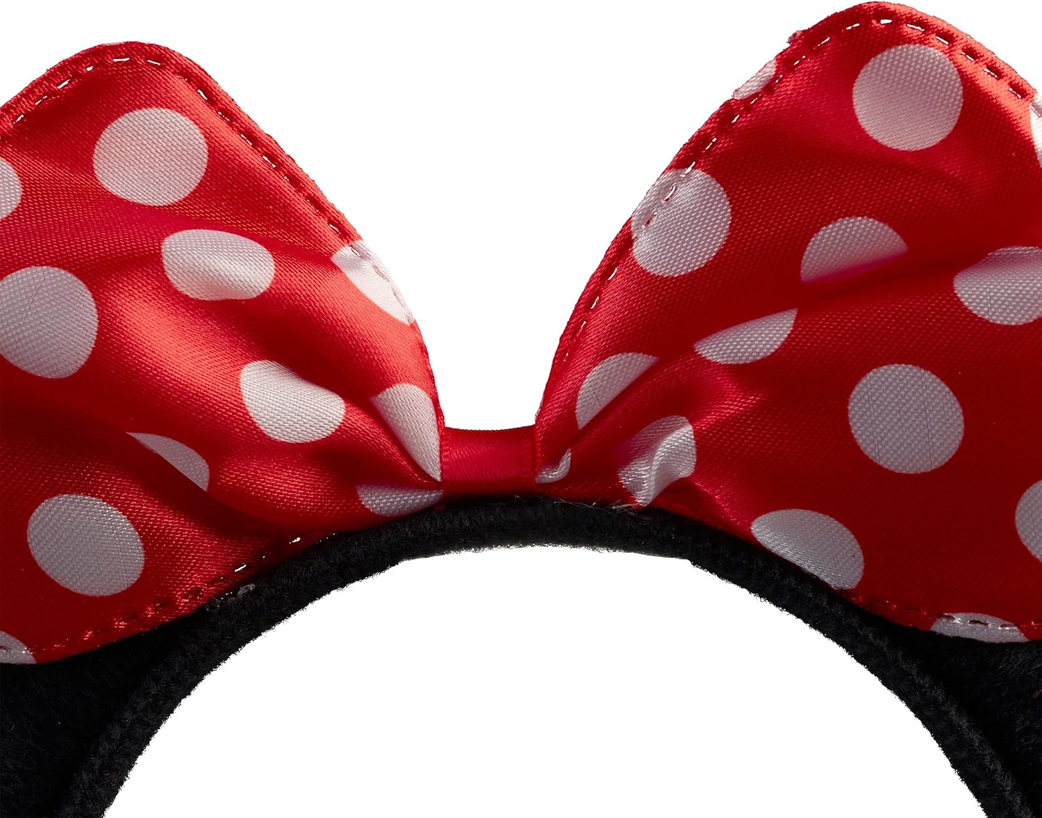 Relaxdays Minnie Mouse Ears Polka Dot Bow Headband Fancy Dress Carnival Accessory Black/Red