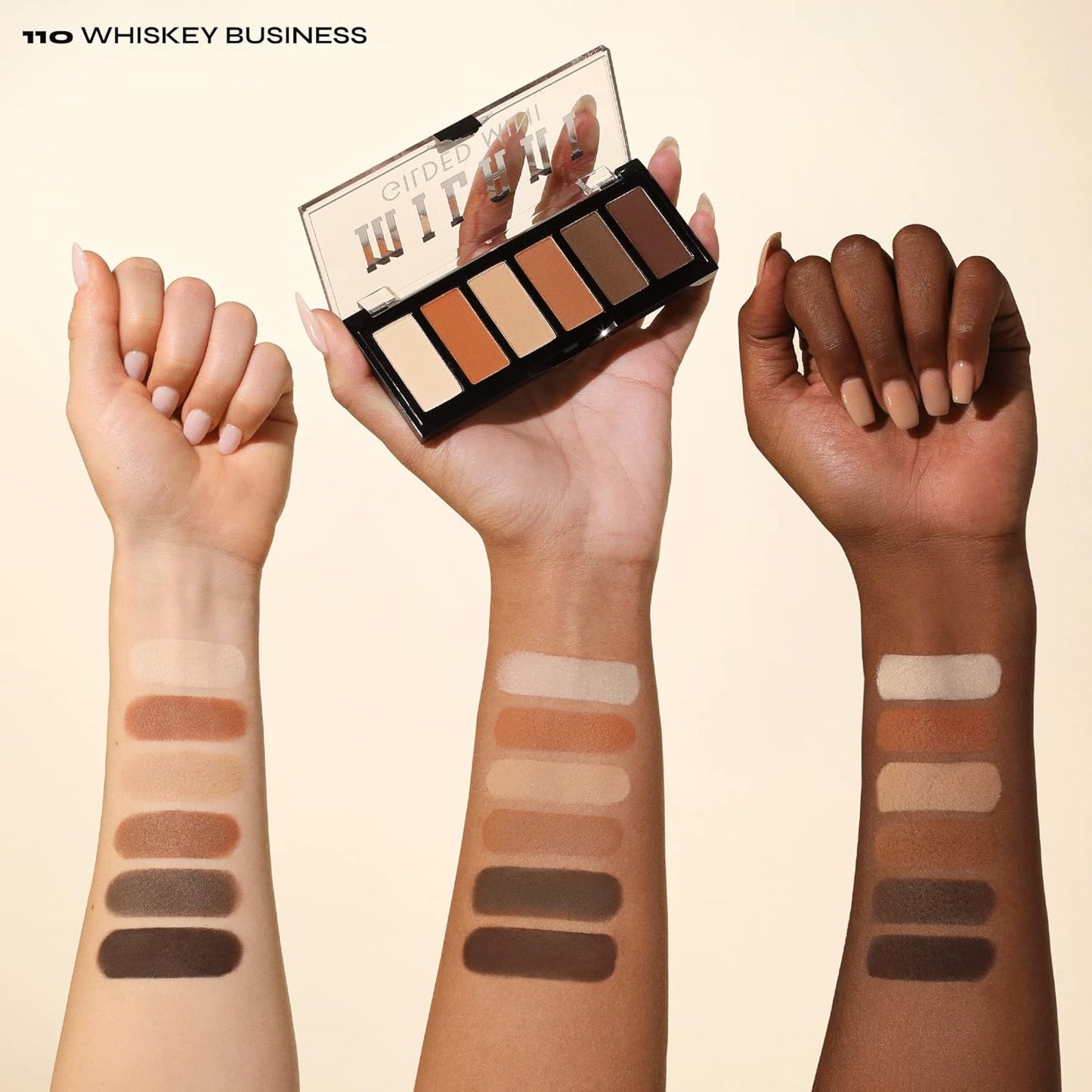 Milani Mini paleta de sombras de ojos dorada con 6 tonos mate y brillantes - Whiskey Business