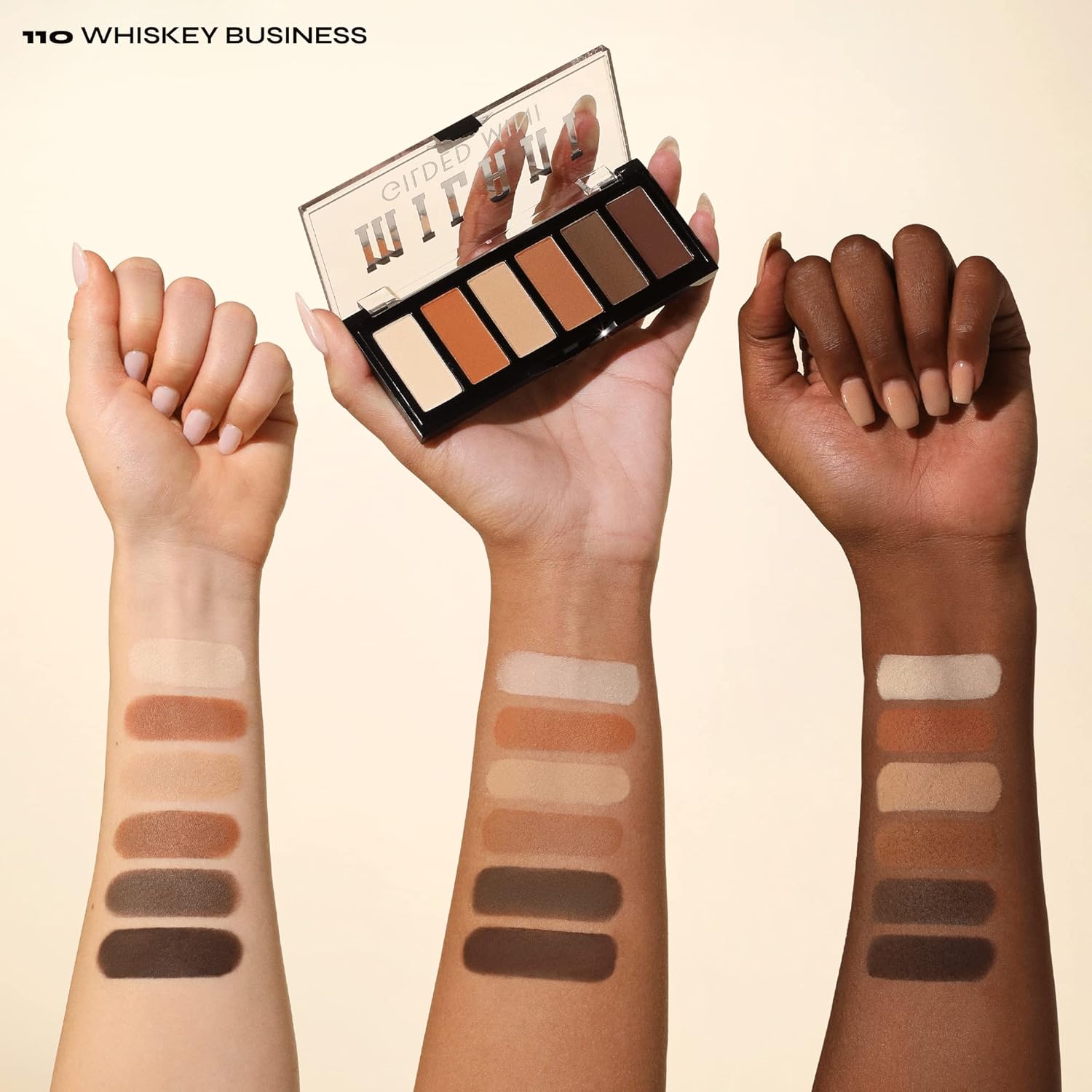 Milani Mini paleta de sombras de ojos dorada con 6 tonos mate y brillantes - Whiskey Business