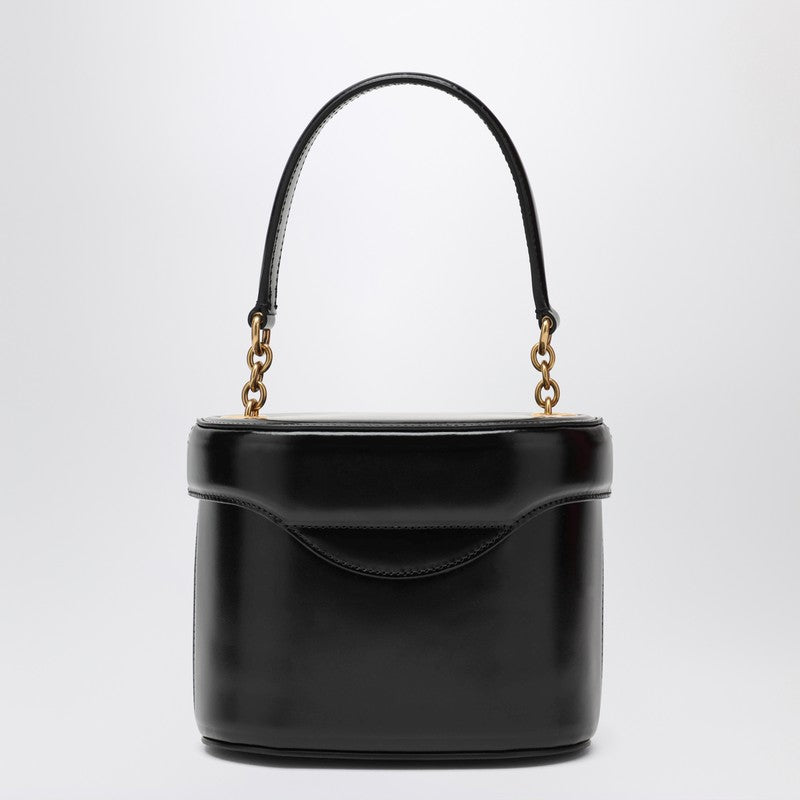 Valentino バレンティーノガラヴァニブラックレザーバニティバッグ - Image 5