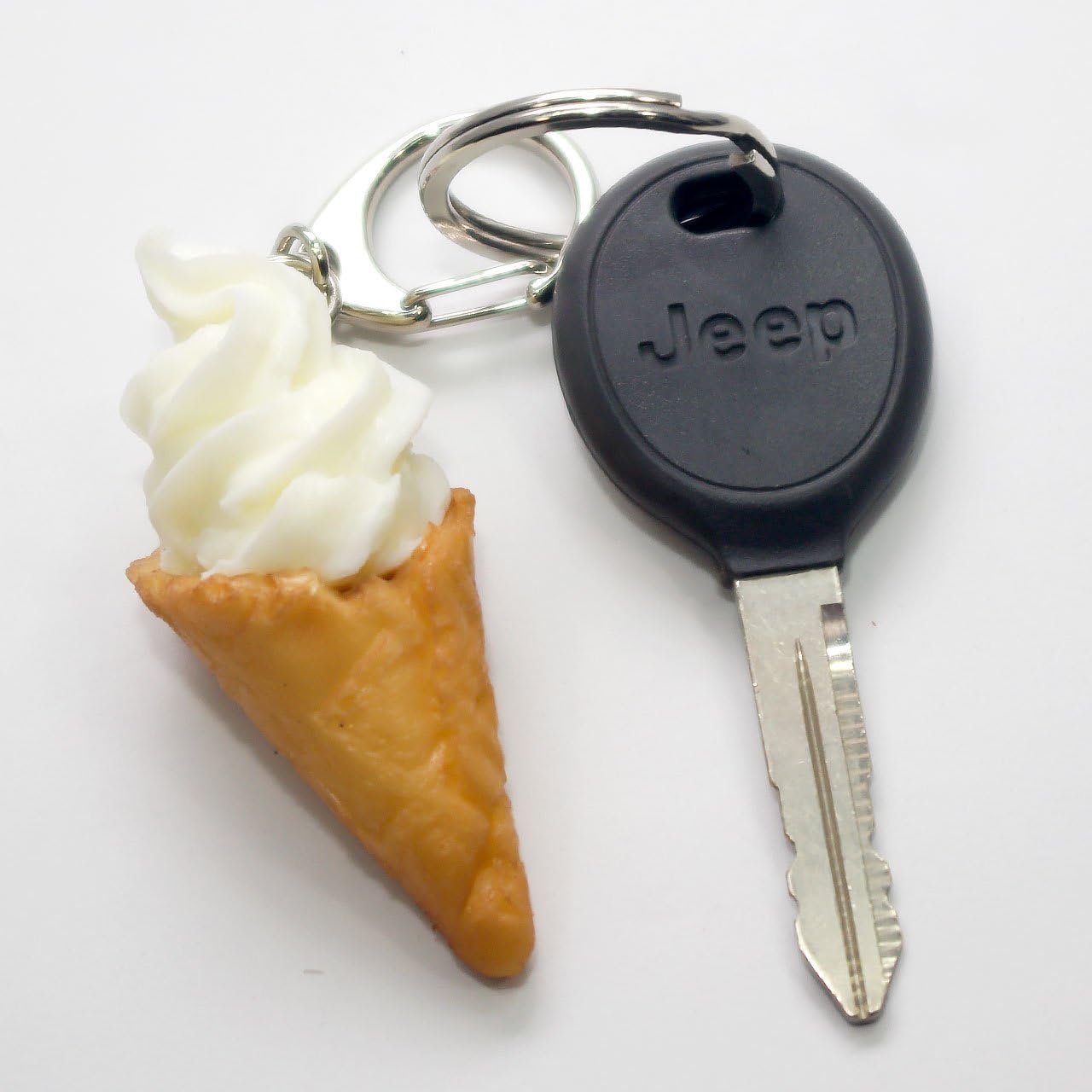 Soft Cream Vanilla Food Sample Keychain Cute, Funny, Souvenir, Present, 133OK, Coconut Accessories